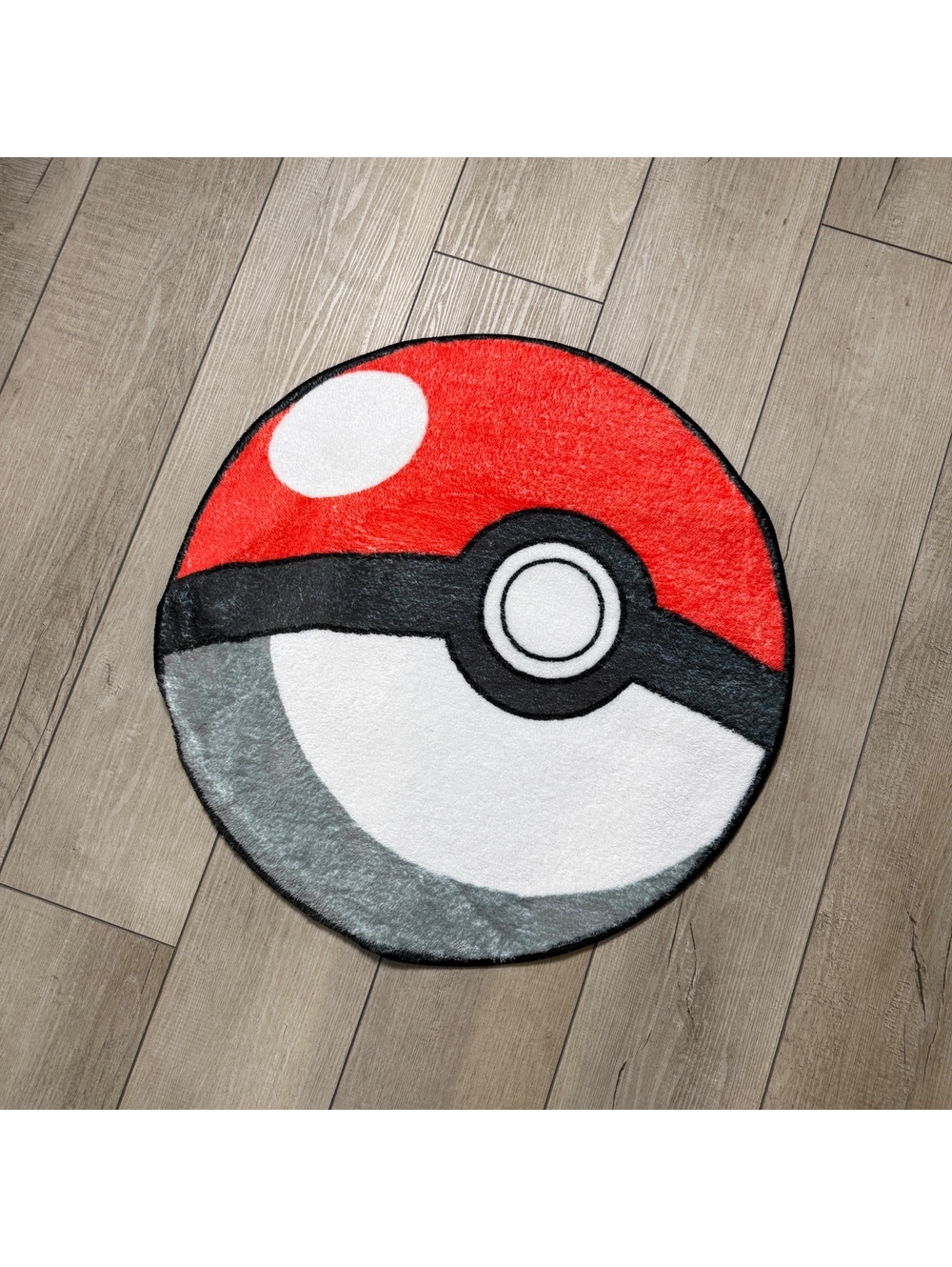 Pokemon Pokeball  Graphic Round Rug 25" Anime Gamer Plush Floor Mat Decor Japan